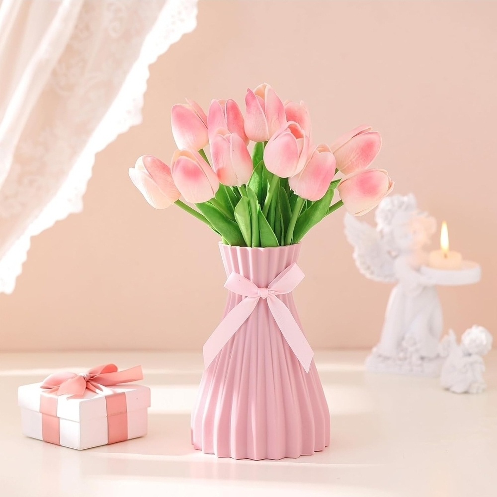 3 Pack Coquette Pink Bow Vase - Picture 4 of 5